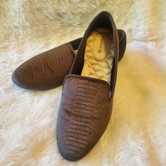 Birdies The Starling Slippers in Charcoal Python - Picture 1 of 5